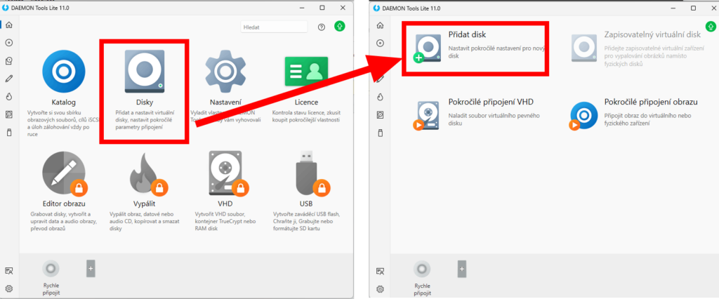 Daemon Tools pripojeni-iso-obrazu-cd-mechanika