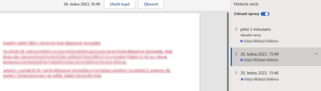 Obnova Verzi Z Onedrive Obnova souboru Onedrive