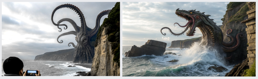 Skylla Kraken generování reálných fotografií s Recraftem