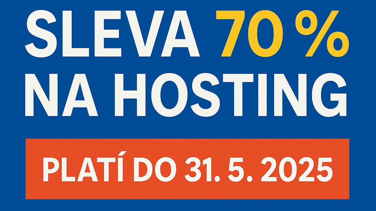 Wedos hosting sleva Slevový kód wedos hosting 2025