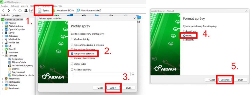 Výpis nainstalovaných programů přes Aidu